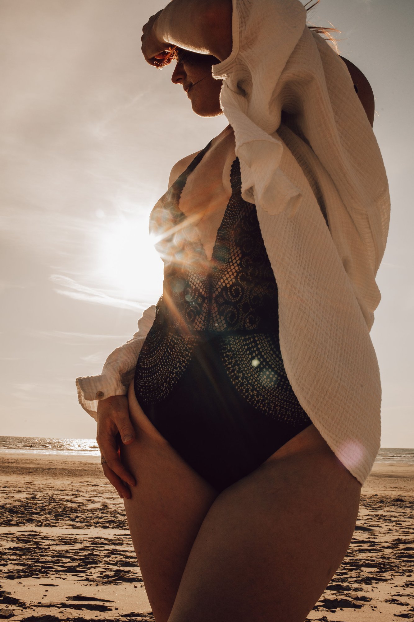 Portrait en maillot de bain sur les dunes